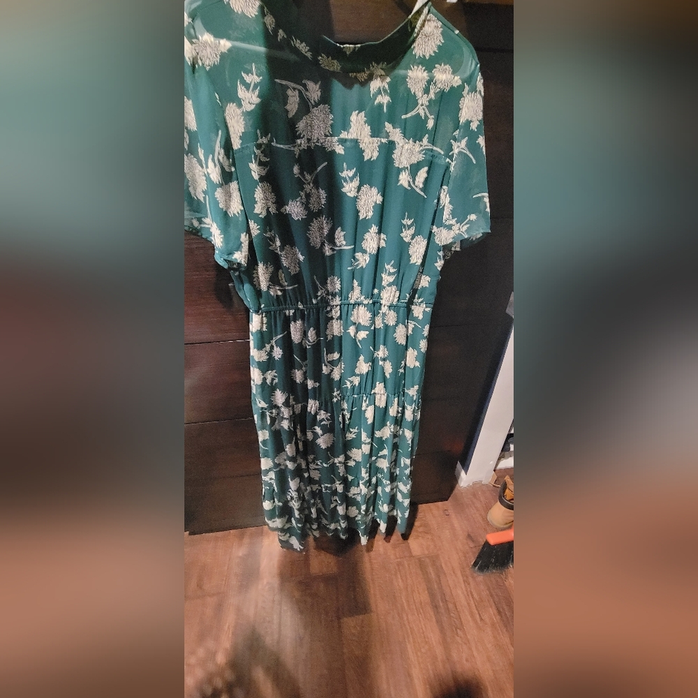 Floral Green Dress